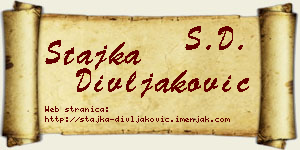 Stajka Divljaković vizit kartica